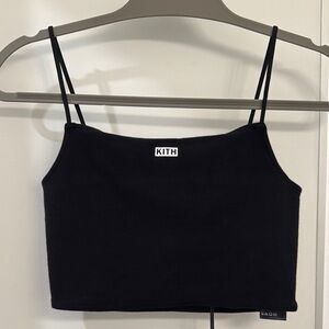 Kith Black Sleeveless Fitted Crop Camisole